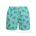 Pattern 100%Polyester Swimming Trunks Green Board Shorts